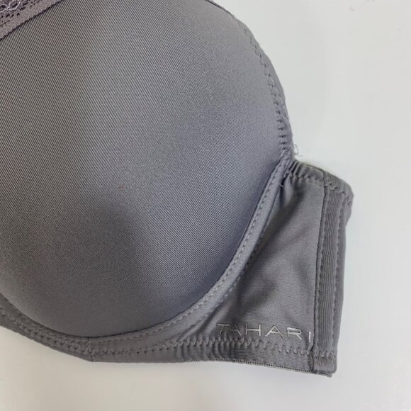 Tahari Grey Underwired Push-up Bra - Size 36B - Picture 2 of 6